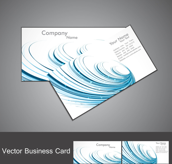 Resumen diseño de vector de onda elegante tarjeta de visita colorida brillante
