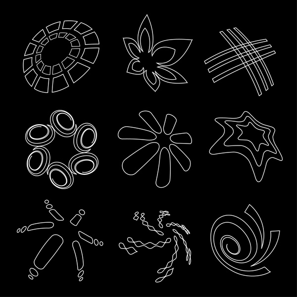 collections d’élément symbole abstrait design