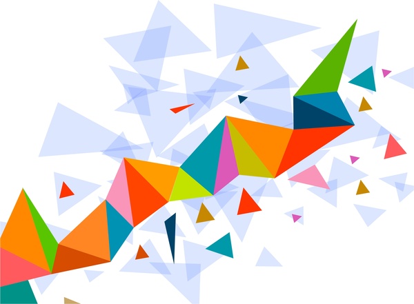 texture abstraite que conçoivent différents triangles colorés