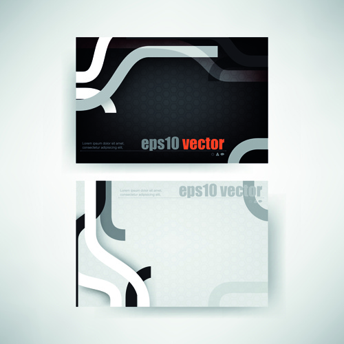 abstrak lagu kartu bisnis vector set