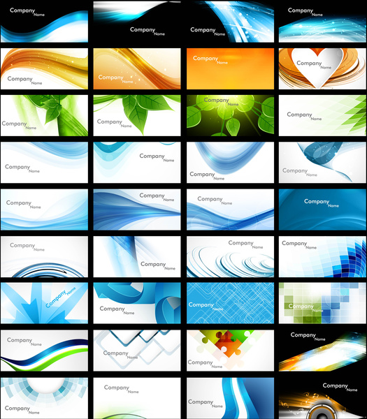 abstrakte verschiedene 36 Visitenkarte Setkopf Sammlung Vektor-design