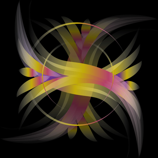 latar belakang vektor abstrak swirls cahaya gelap