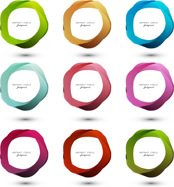 lingkaran berwarna-warni vektor abstrak pidato gelembung ilustrasi