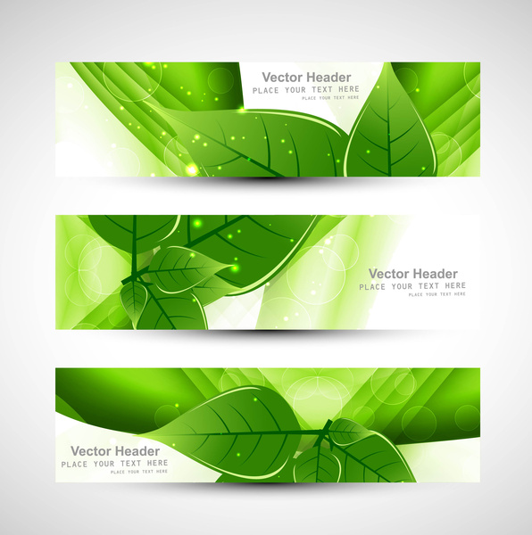 abstrait vecteur naturel eco vert vie en-tête illustration vectorielle design