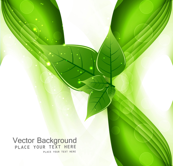vector de fondo abstracto vector verde natural eco vidas onda whit