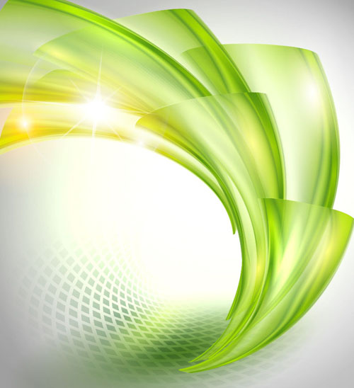 gaya eco hijau bergelombang abstrak latar belakang vektor