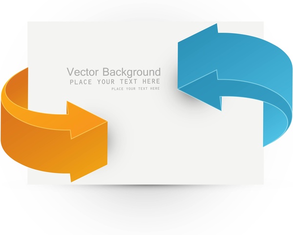 abstrato 3d setas negócios quadro vector whit base