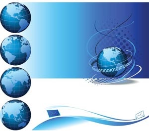 abstrato 3d globo bela página título projeto brochura ilustração vetorial