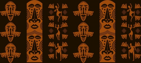 アフリカ パターン デザイン要素古典的な部族スタイル