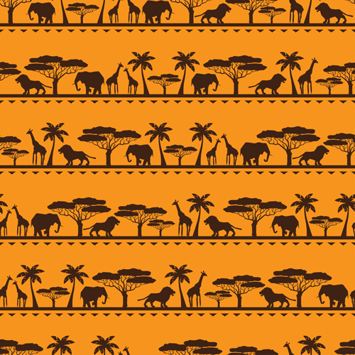 아프리카 스타일 원활한 벡터 패턴