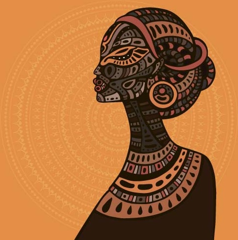 African kobieta design wektory