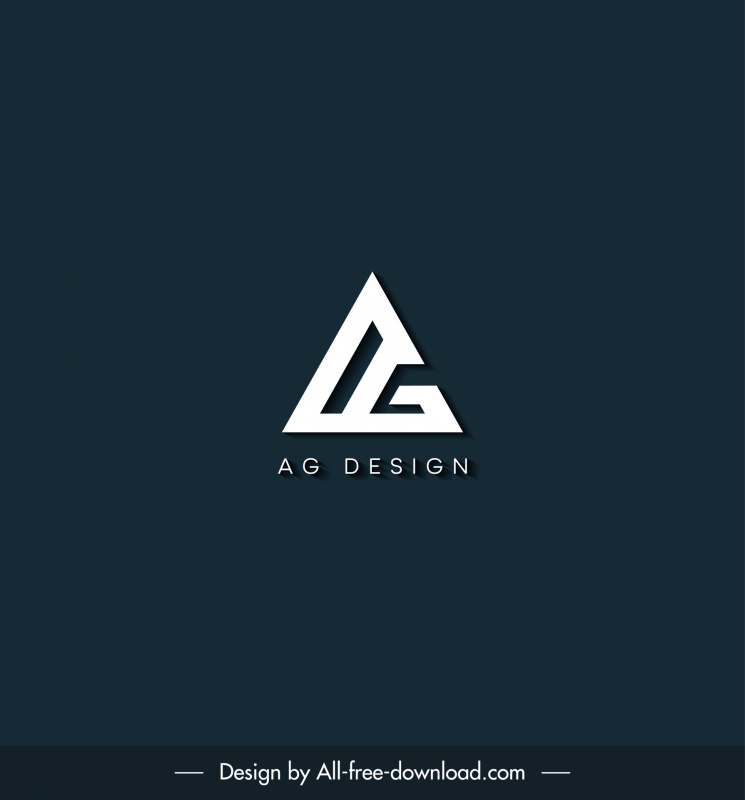 AG Logo Vorlage Elegant Modern Flat Stilisierte Texte Design Design Design