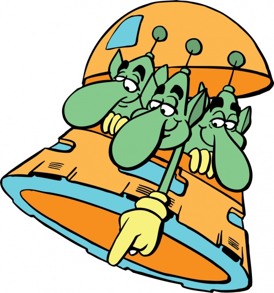 alien di piring terbang kapal luar angkasa