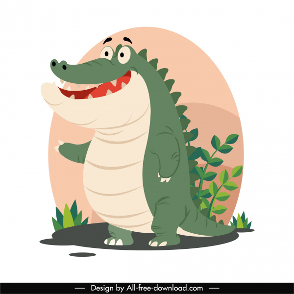 Alligator Malerei lustige Cartoon-Skizze