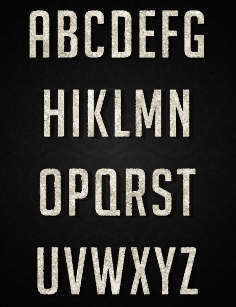 capitale di sfondo alfabeto lettering arredamento bianco nero