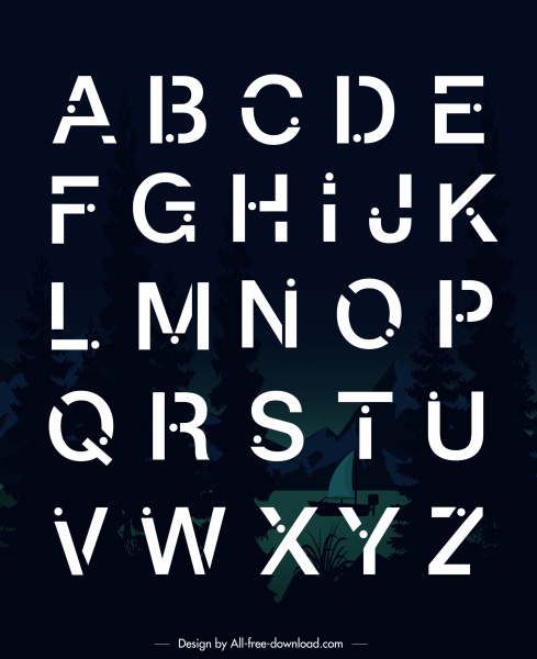 modernen Kontrast Hintergrunddesign Alphabet