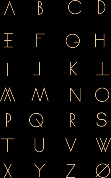 bảng chữ cái nền đơn giản văn bản bằng phẳng vốn lettering thiết kế