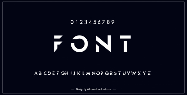 알파벳 배경 템플릿 현대 어두운 검은 색 디자인