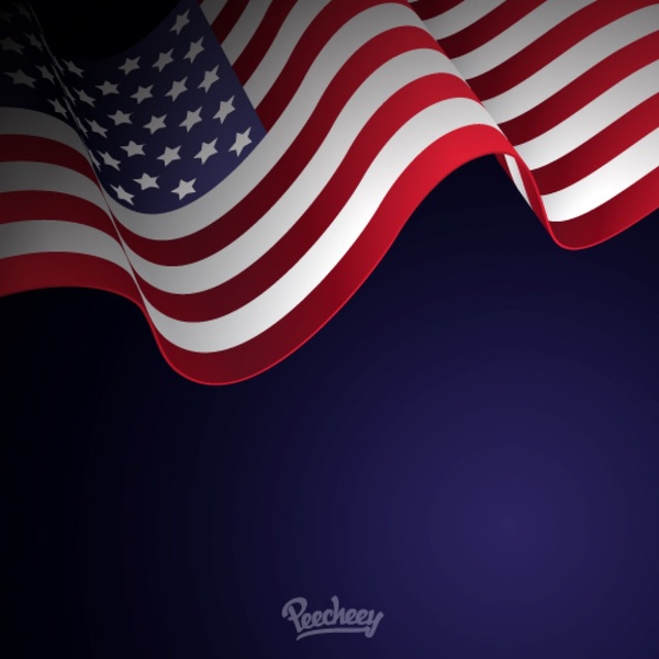 ilustração da bandeira americana