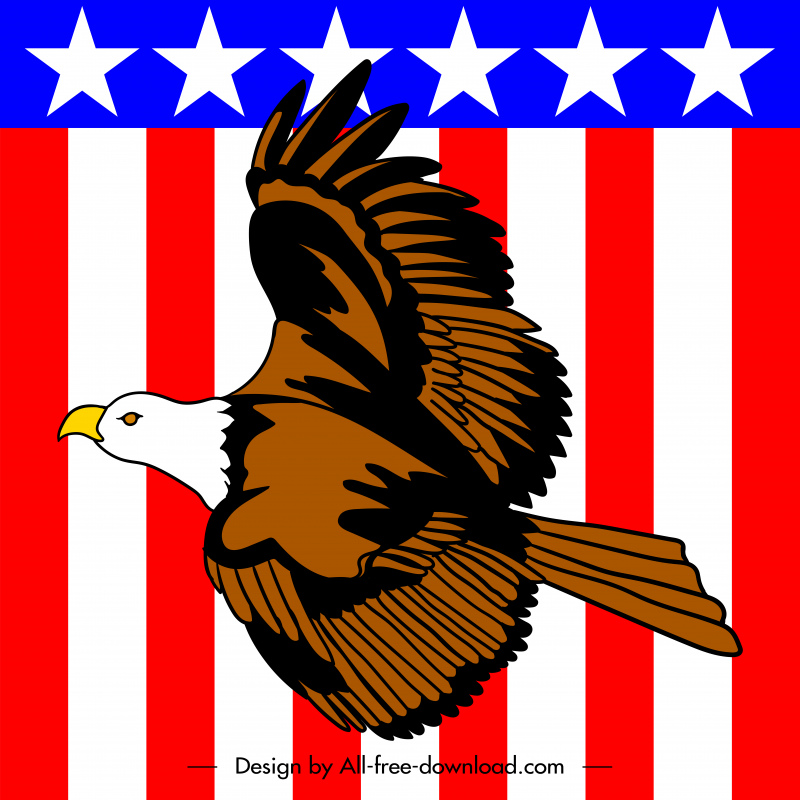 Toile de fond de puissance américaine aigle drapeau éléments décor