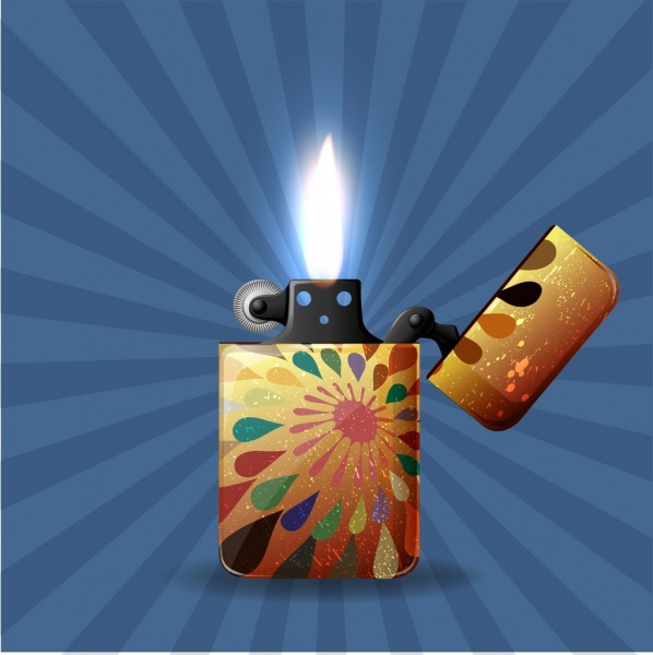 Ancient Lighter Icon 3d Colorful Realistic Design