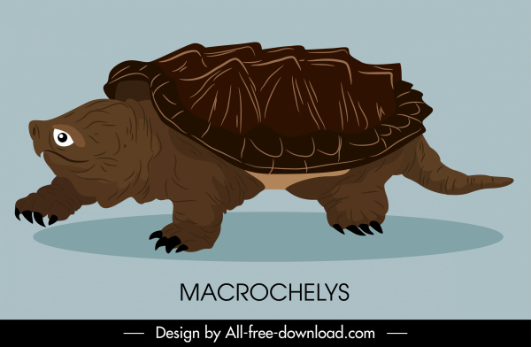 antik kaplumbağa türleri simgesi sürünen kroki handdrawn tasarım