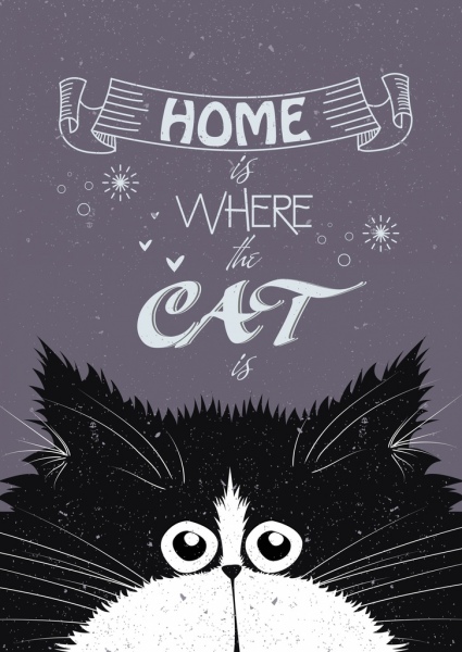 hayvan arka plan siyah kedi simgesi şerit hat dekor