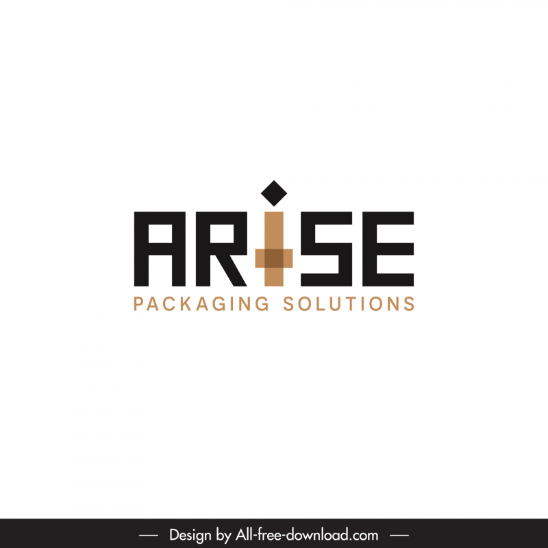 Arise Logo Moderne elegante flache stilisierte Texte Skizze