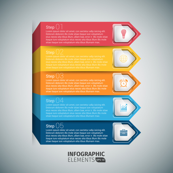 panah tangga infographic template