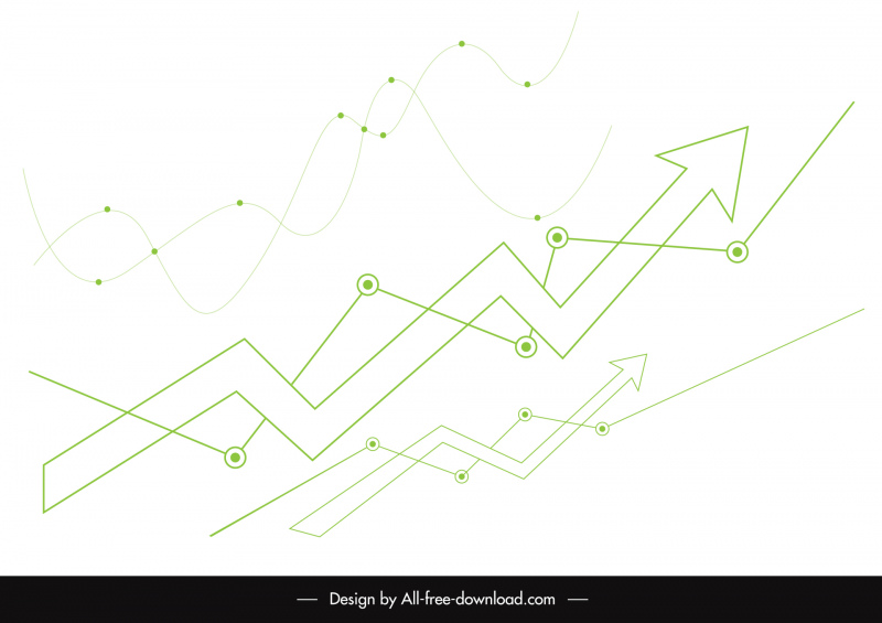 矢印 線 株式取引 デザイン 要素 動的 フラット 図形 スケッチ