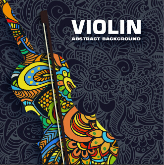 アートのヴァイオリンの抽象的な背景のベクトル