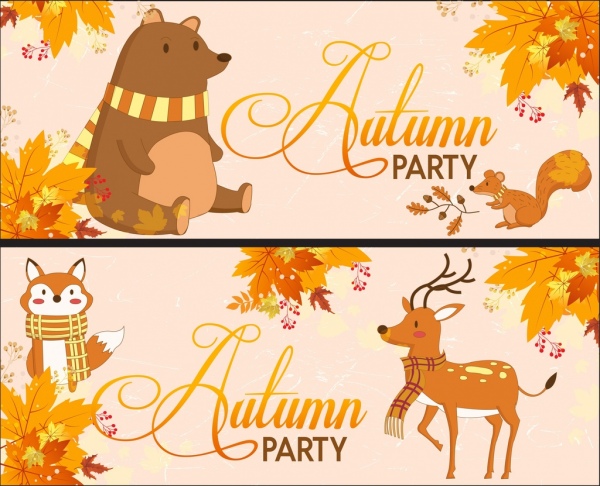 moda outono de bandeira bear renas folhas raposa marrom