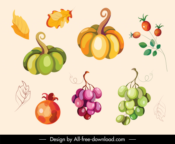 elementos de diseño de otoño bosquejo de elementos clásicos de la naturaleza