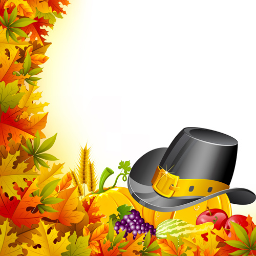 Cosecha de otoño elementos vector background set