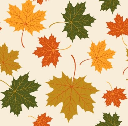 musim gugur maple daun vektor mulus pola