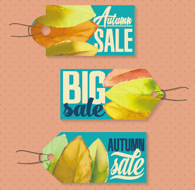 vector de gráficos de diseño de etiquetas de otoño de venta