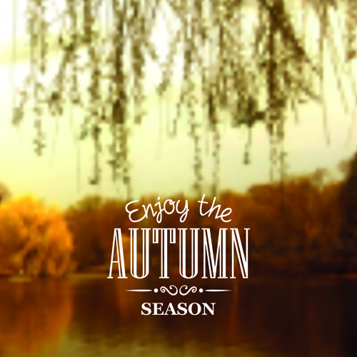 Temporada de otoño la naturaleza fondo borroso