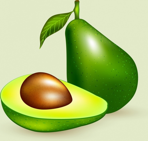 авокадо, реклама блестящий зеленый значок украшения
