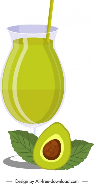 сок авокадо рекламный фон банка фруктовые иконки декор