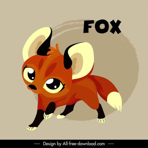 bayi fox ikon lucu sketsa emosi