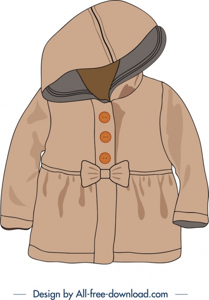 bebé icono de abrigo marrón 3d diseño