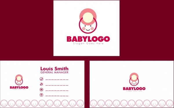 design de logotipo do bebê loja namecard modelo criança