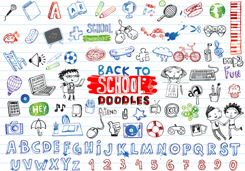 Back To School Doodles Vector Illustration