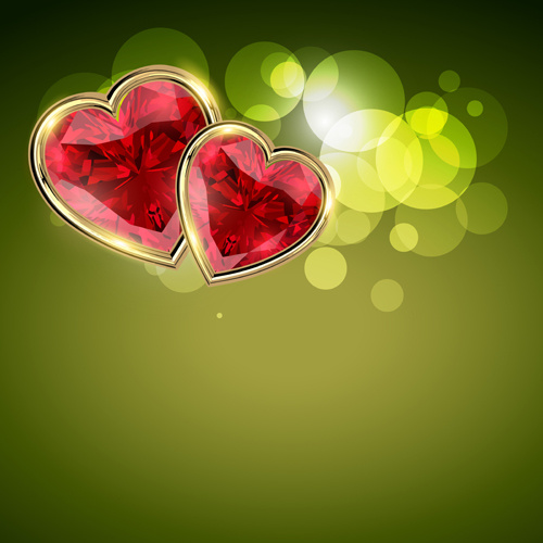 fondo y gráficos vectoriales de corazones románticos