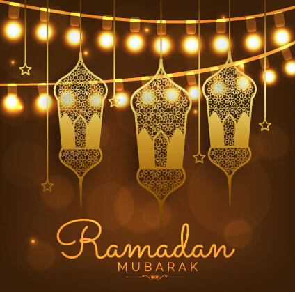 latar belakang ramadan mubarak vektor desain set