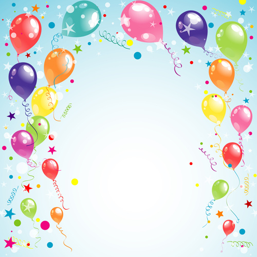fundo de feliz aniversário do balão da faixa de opções