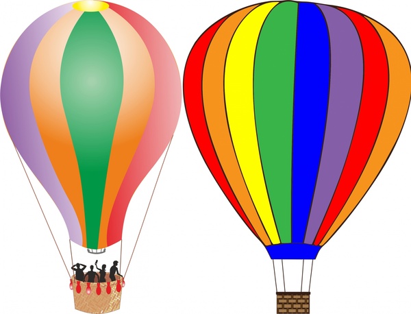 balon vektor ilustrasi dalam desain warna