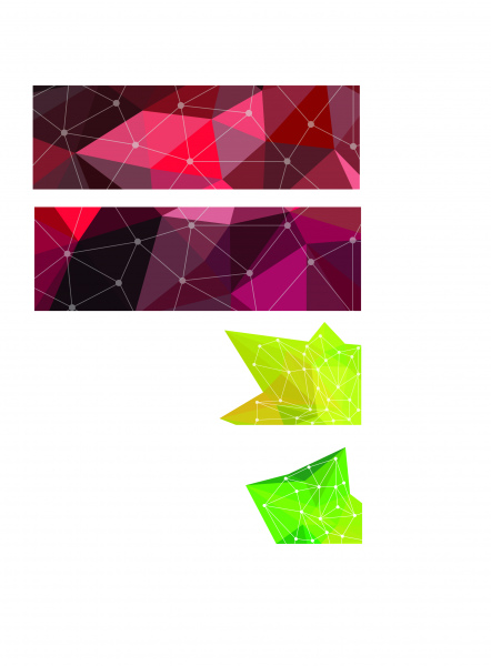 banner fondo de patrón poligonal