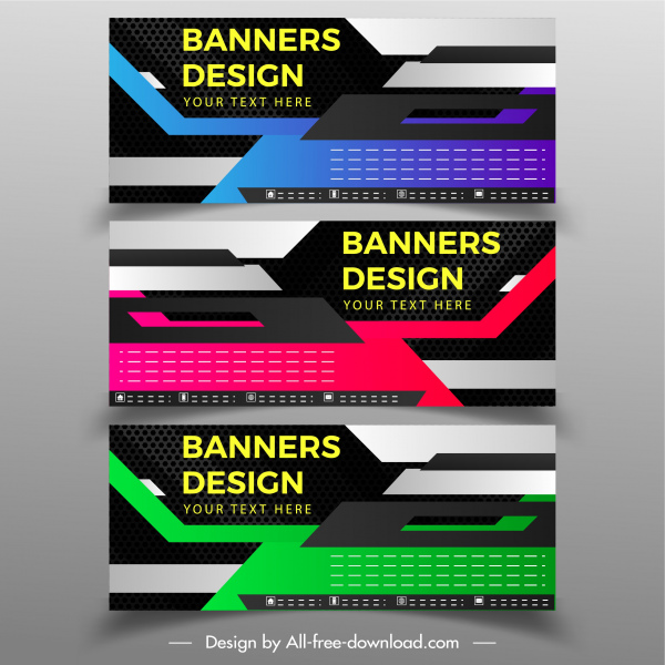 template banner abstrak desain teknologi modern
