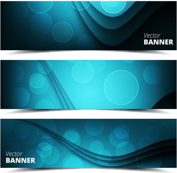 Banner-Sets Design auf kontrastierenden Bokeh Hintergrund